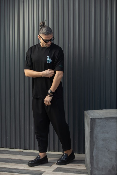Henry t-shirt LA - BLACK - Image 2