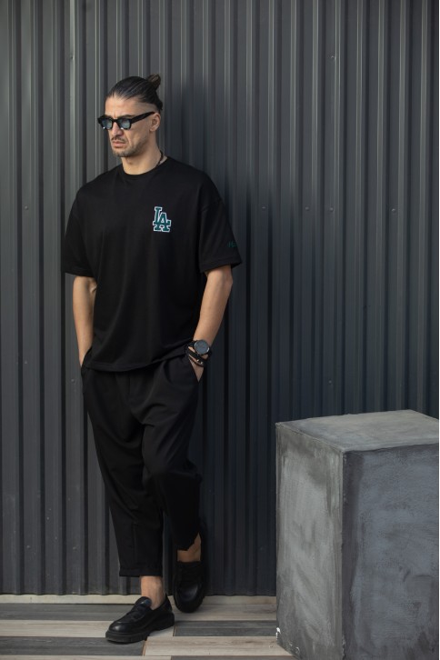 Henry t-shirt LA - BLACK - Image 3
